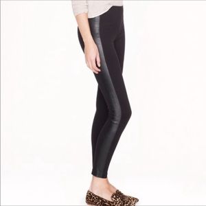 J Crew Pixie Pant with Leather Tuxedo Stripe